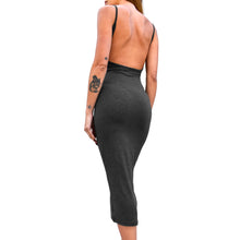 Load image into Gallery viewer, Backless Maxi Dress - Heather Grey
