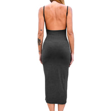 Load image into Gallery viewer, Backless Maxi Dress - Heather Grey
