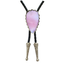 Load image into Gallery viewer, Gemstone Bolo Tie - Pink Opal (Silver)
