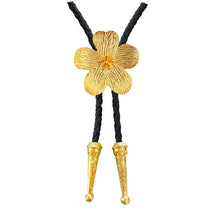 Load image into Gallery viewer, Gold Hibiscus Bolo Tie
