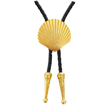 Load image into Gallery viewer, Gold Seashell Bolo Tie
