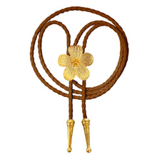 Load image into Gallery viewer, Gold Hibiscus Bolo Tie
