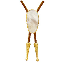 Load image into Gallery viewer, Gemstone Bolo Tie - Mother of Pearl
