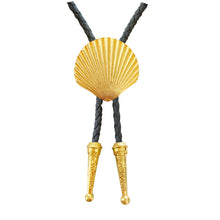 Load image into Gallery viewer, Gold Seashell Bolo Tie
