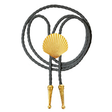 Load image into Gallery viewer, Gold Seashell Bolo Tie

