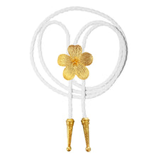 Load image into Gallery viewer, Gold Hibiscus Bolo Tie
