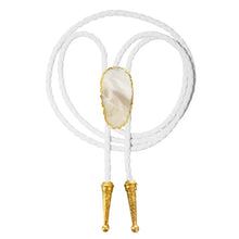 Load image into Gallery viewer, Gemstone Bolo Tie - Mother of Pearl
