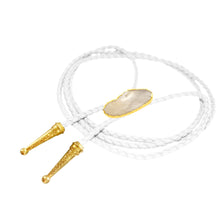 Load image into Gallery viewer, Gemstone Bolo Tie - Mother of Pearl
