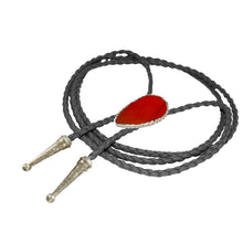 Load image into Gallery viewer, Gemstone Bolo Tie - Red Jasper (Silver)
