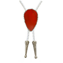 Load image into Gallery viewer, Gemstone Bolo Tie - Red Jasper (Silver)
