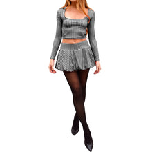 Load image into Gallery viewer, Bubble Skirt - Black Gingham

