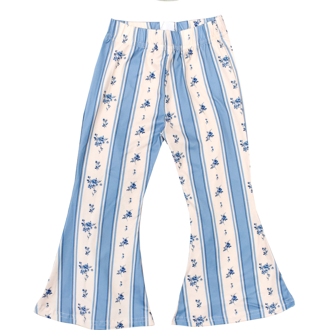 Girl's Bell Bottoms - Blue Coquette