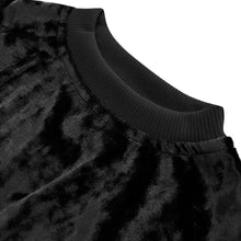 Load image into Gallery viewer, Girl&#39;s Velvet Crewneck Top - Black
