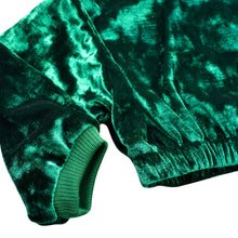 Load image into Gallery viewer, Girl&#39;s Velvet Crewneck Top - Emerald Green
