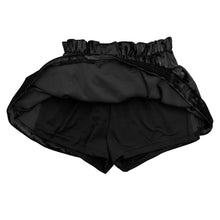 Load image into Gallery viewer, Girl&#39;s Velvet Paper Bag Skirt - Black

