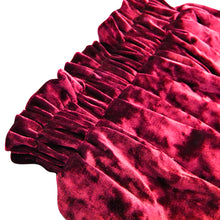 Load image into Gallery viewer, Girl&#39;s Velvet Paper Bag Skirt - Red
