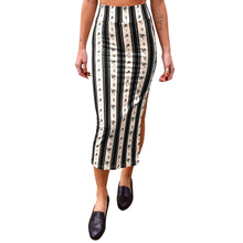 Load image into Gallery viewer, Fitted Midi Skirt - Black Coquette
