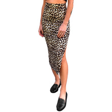 Load image into Gallery viewer, Fitted Midi Skirt - Leopard
