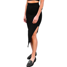 Load image into Gallery viewer, Fitted Midi Skirt - Solid Black

