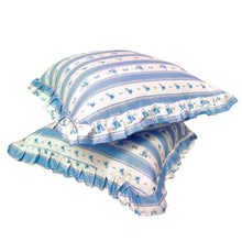 Load image into Gallery viewer, Ruffle Pillow Cover Set - Blue Coquette
