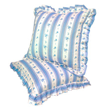 Load image into Gallery viewer, Ruffle Pillow Cover Set - Blue Coquette
