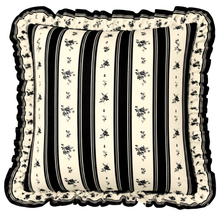 Load image into Gallery viewer, Ruffle Pillow Cover Set - Black Coquette
