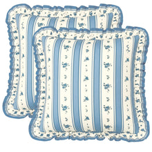 Load image into Gallery viewer, Ruffle Pillow Cover Set - Blue Coquette
