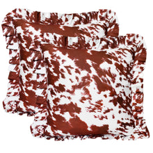 Load image into Gallery viewer, Ruffle Pillow Cover Set - Cow
