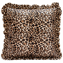 Load image into Gallery viewer, Ruffle Pillow Cover Set - Leopard
