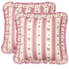 Load image into Gallery viewer, Ruffle Pillow Cover Set - Pink Coquette
