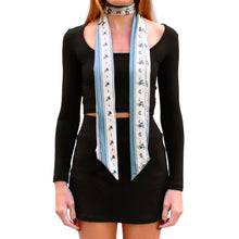 Load image into Gallery viewer, Skinny Scarf - Blue Coquette
