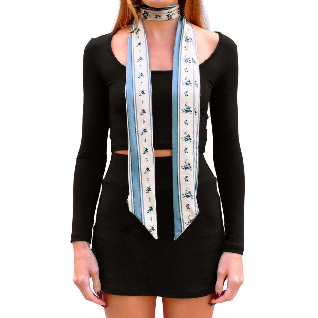 Skinny Scarf - Blue Coquette