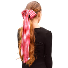 Load image into Gallery viewer, Skinny Scarf/Headband - Red Gingham
