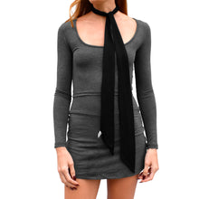 Load image into Gallery viewer, Skinny Scarf - Solid Black
