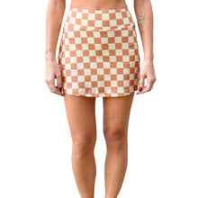 Load image into Gallery viewer, Mini Skort - Tan Checkerboard
