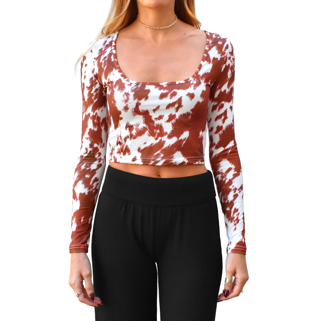 Square-Neck Top - Cow