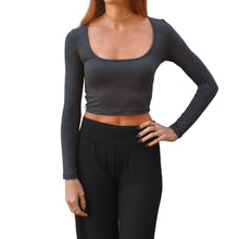Load image into Gallery viewer, Square-Neck Top - Heather Grey
