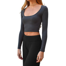 Load image into Gallery viewer, Square-Neck Top - Heather Grey
