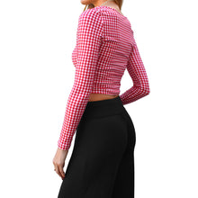 Load image into Gallery viewer, Square-Neck Top - Red Gingham
