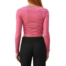 Load image into Gallery viewer, Square-Neck Top - Red Gingham
