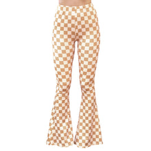 Load image into Gallery viewer, Bell Bottoms - Tan Checkerboard
