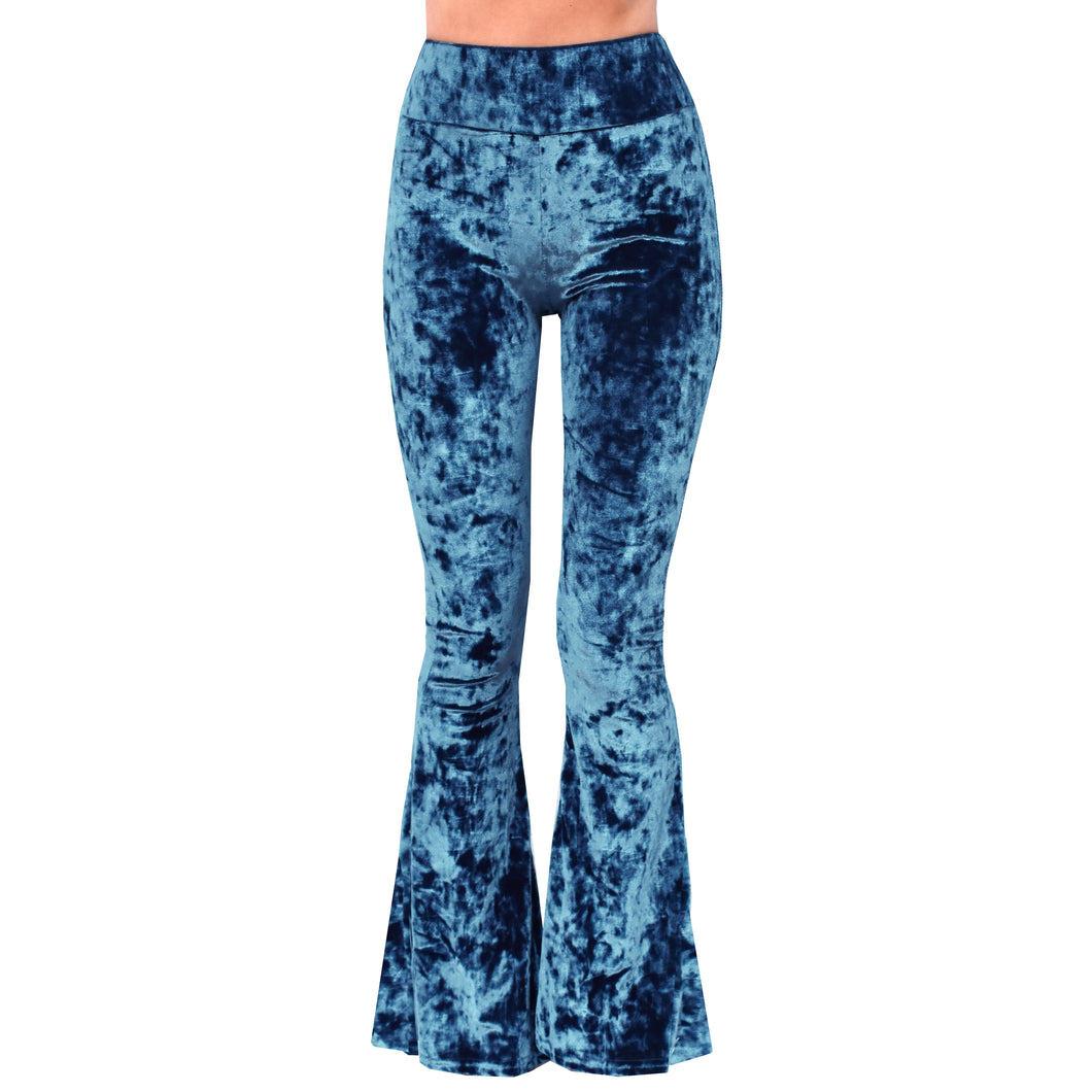 Velvet Bell Bottoms - Indigo