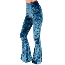 Load image into Gallery viewer, Velvet Bell Bottoms - Indigo
