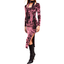 Load image into Gallery viewer, Velvet Fitted Midi Skirt - Dusty Rose
