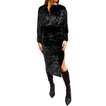 Load image into Gallery viewer, Velvet Crewneck Top - Black
