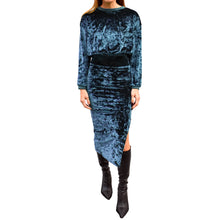 Load image into Gallery viewer, Velvet Crewneck Top - Indigo

