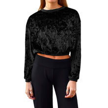 Load image into Gallery viewer, Velvet Crewneck Top - Black

