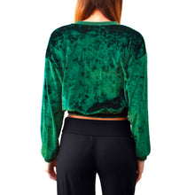 Load image into Gallery viewer, Velvet Crewneck Top - Emerald Green
