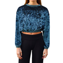 Load image into Gallery viewer, Velvet Crewneck Top - Indigo
