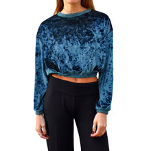 Load image into Gallery viewer, Velvet Crewneck Top - Indigo
